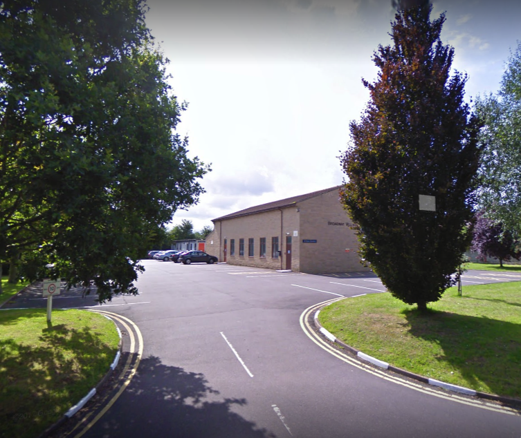 Braodway Village Hall - entrance and car park